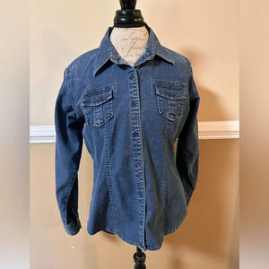 Riders fitted denim shirt, size medium